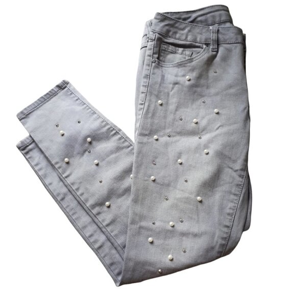 Pearl & Studs Embellished denim jeans - Picture 4 of 5